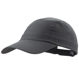 Connectyle Breathable Mesh Running Hat for Mesn Women Outdoor UPF 50+ Baseball Cap Lightweight Quick Dry Golf Hat Dark Grey