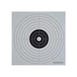 OAKWOOD Targets 14 x 14 or 17 x 17 | Various Designs | Air Rifle Pistol Airsoft CO2 Shooting Disc for Ball Catcher 50/100/150 Pieces (17 x 17, 10 Ring (50))