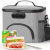 Insulated Lunch Bag with Combination Lock - Durable Leakproof Soft