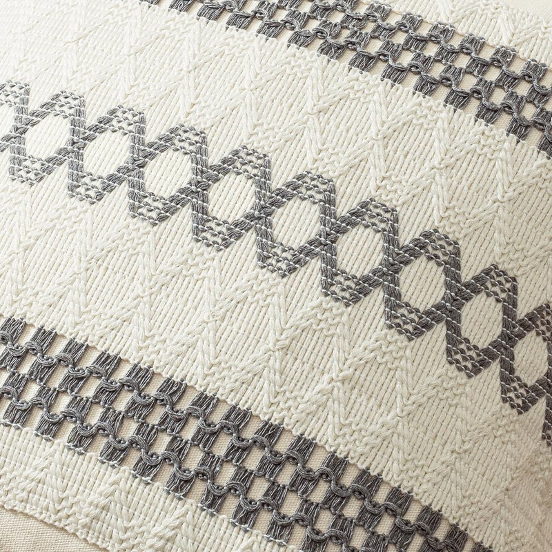 MIULEE Pack of 2 Boho Pillow Covers Gray 20x20 Inch