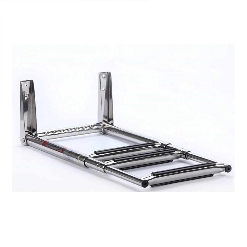 Amarine Made 3 Steps Folding Boat Ladder Telescoping Swim Boat