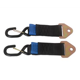 MOTO4U S-Hook Adapter Straps for Tie-Downs (2 Pack) – Heavy-Duty Extension Straps for Bolt-On Retractable Ratchet Straps to Auto-Retracting Tie-Down Straps