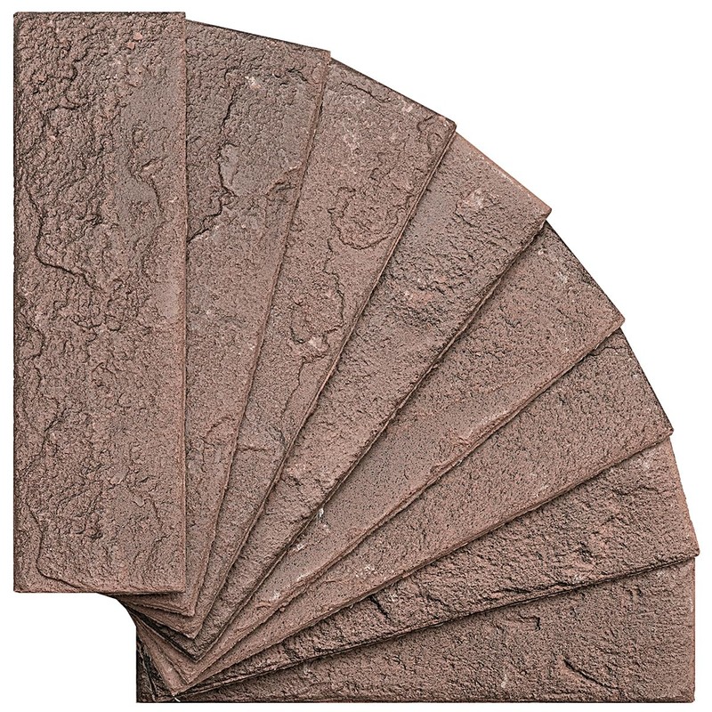 TORURAL 60 Red/Brown Thin Brick Wall Tiles, Clay Manufactured Faux