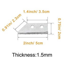 TorSor 6 Pack Tile Grout Saw Blade Replacement Diamond Surface Blades for Tile Angled Grout Saw Grout Removal Tool Tile Grout Remover Tiling Tools Grout Scraping Rake Scraper