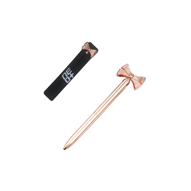NEO+ Quality metal bow ballpoint pen in rose gold. Stylish