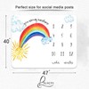 LYLYCTY Baby Monthly Milestone Blanket Wreath and Frame, Rainbow Sun