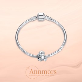 Annmors Der Hase Charms für Armband 925 Sterling Silber Anhänger
