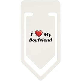 91mm 'I Love My Boyfriend' Large Plastic Paper Clip (CC00095280)