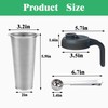 AZANU 6pcs Set Cold Brew Mason Jar Coffee Maker Accessories，32oz