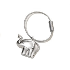 TROIKA GERMANY Troika Elephant Keyring, Little Elephant KR14-01/MA Keychain Accessory Charm Wire Loop
