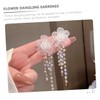SAFIGLE Earrings for Women Trendy Flower Dangle Earrings Crystal Pearl
