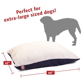 42x60 Blue Rectangle Pet Dog Bed By Majestic Pet Products Extra Large