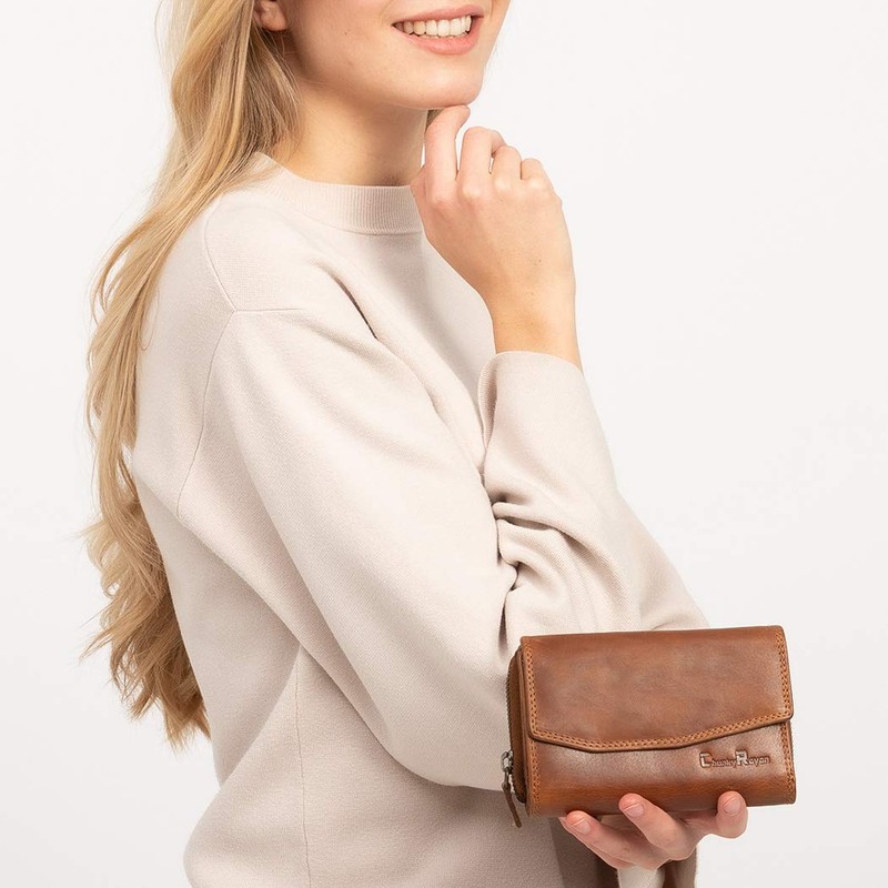 Chunkyrayan Genuine Leather Women's Purse, High-Quality, Vintage, RFID Protection, Includes
