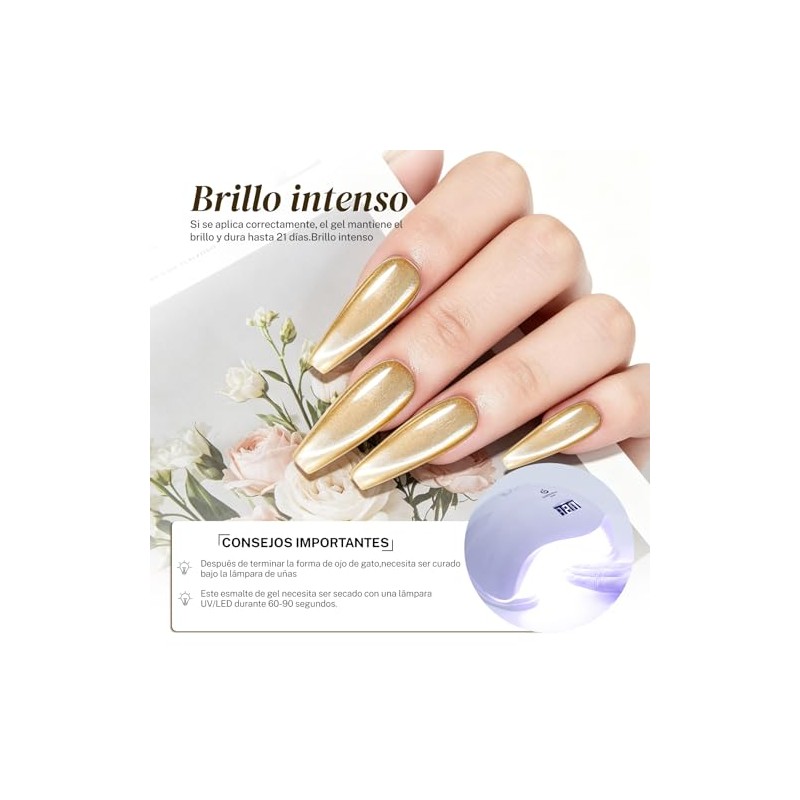 CHERIMOYA Esmalte de Uñas de Gel Ojos de Gato Galaxy