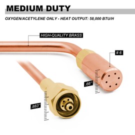 AWLOLWA Acetylene Rosebud 6-MFA-1 Heating Tip Nozzle for V-Style 100 Series Torch Handles, Medium