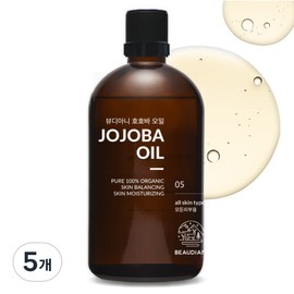 Beaudiani Organic Jojoba Oil, 100ml, 5 pieces / 뷰디아니 오가닉 호호바 오일, 100ml, 5개