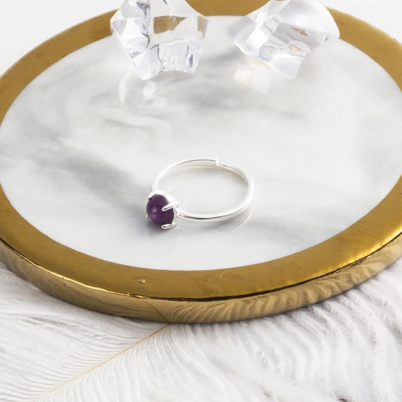 Philip Jones Amethyst Adjustable Ring