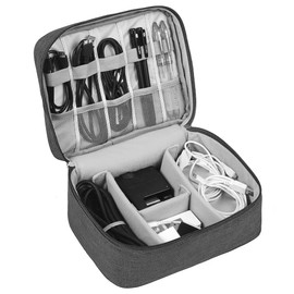 Elektronische Tasche - Elektronik zubehör organisator - universal travel Kabel Organizer Tasche (Schwarz)