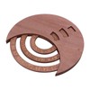Wooden Disc Calendar Dark Brown Rotatable Disc Natural Wood Vintage