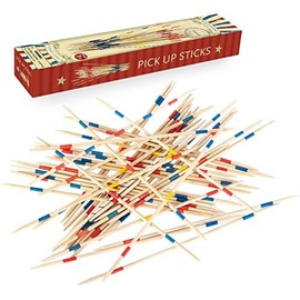Juego de 41 varillas de madera para recoger, juego de mesa clásico, divertido juego de mesa familiar, regalo para adultos y niños, 11.8 pulgadas de