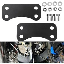 Front 21'' Wheel Fender Risers/Lift Brackets Adapter Set for 2014-2025 Harley Touring Electra Glide, Road Glide, Road King, Street Glide (21" Wheel Fender Risers Brackets-Black)