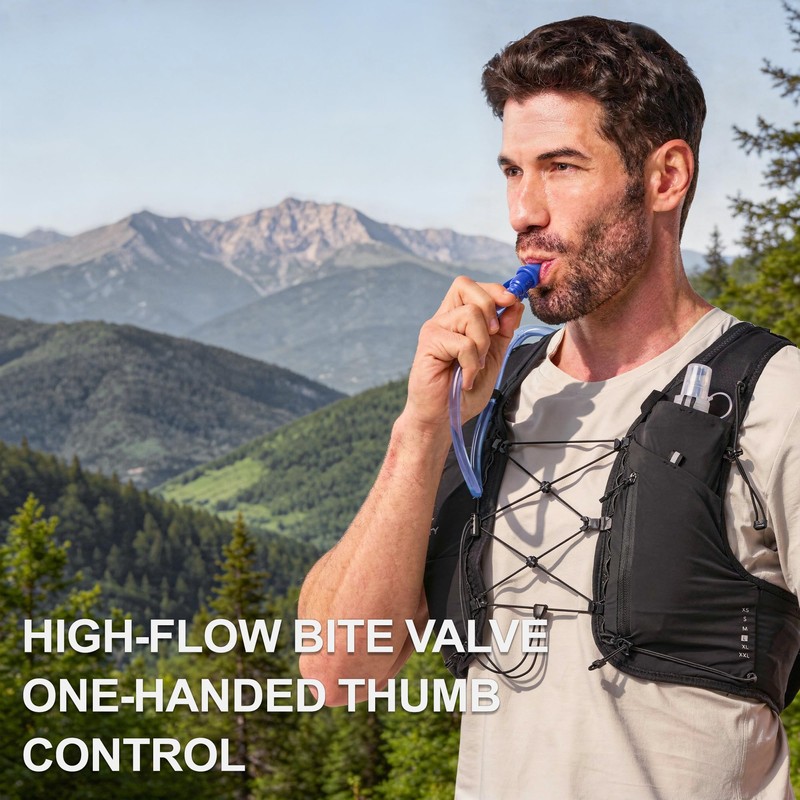 Semsty Hydration Bladder, 1.5L Water Bladder for Hiking Backpack, BPA-Free