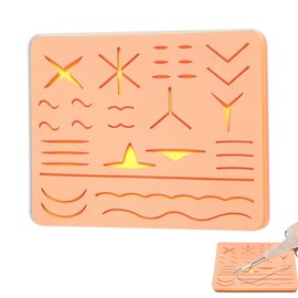 1 Pieza Pad de Sutura, Pad de Sutura Quirurgica Practica. Kit de Sutura para Estudiantes 3 Capas con 31 Heridas, No Incluye Hilo de Sutura Ni Agujas