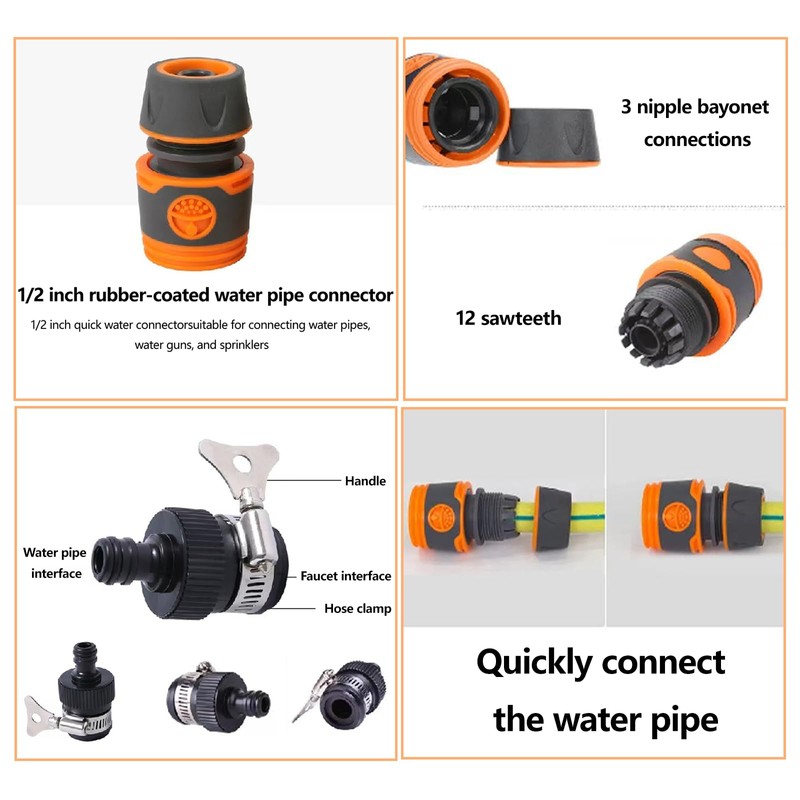 8-Pattern Garden Hose Nozzle | Multi-Function Spray Gun with Quick