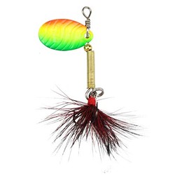 FTM Tornado Spinner Evo 2 g - Trout Spinner, Spinner Bait for Trout Fishing, Ultra Light Trout Bait, Artificial Bait for Trout, Colour: Green/Yellow/Red