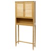 RoyalHouse Bamboo Over The Toilet Storage Cabinet with Bottom Shelf,