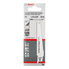 BOSCH S511DF Saver Saw Blade for Wood & Metal, Set of 5