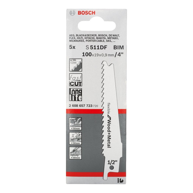 BOSCH S511DF Saver Saw Blade for Wood & Metal, Set