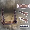 WodGod Wooden Magic Wand Holder and Display Stand,4 Tiered Wood