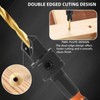 YQANDL 12Pcs HSS Adjustable Countersunk Drill Bits for Woodworking