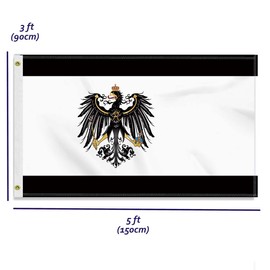 Prussia Large 90 x 150 cm Prussia Flag, Large 150D Prussia Friendship Banner, Germany Flag Doube Side Print Decor Brass Eyelets Large Prussia