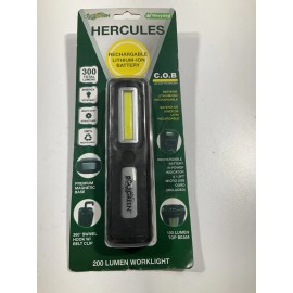 Go Green HERCULES COB LED Worklight Flashlight 200 Lumens, USB Rechargeable