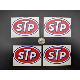 STP Vinyl Decal Lot Of 4 The Racers Edge Sticker 3-1/2" x 2-3/8" 1980 STP-9110