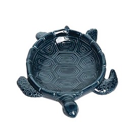Beachcombers 6.5" x 7.76" Decorative Sea Turtle Shaped Dish All Seasons Summer Coastal Nautical Condiment Serving Jewelry Ring Earring Bedroom Holder Decor Decoration Blue