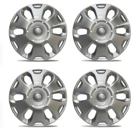 Mayde 15-Inch Hubcaps Fits 2010-2013 Ford Transit Connect, Replacement Wheel Covers (Set of 4, Silver)