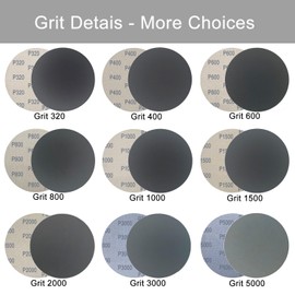 6 Inch 50 Pcs Wet Dry Sanding Discs Hook and Loop, 1000 Grit Sandpaper Automotive Wood Metal Polishing & Sanding, Silicon Carbide Sand Paper for Random Orbital Sander (Grit 1000)