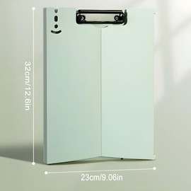 Eiflayn Clipboard, Pack of 3 Clipboard A4 with Ironing Clamp, Vertical Clipboards, Clipboard A4 with Pen Holder, Clipboard A4 with Lid Suitable for Office, School, Home (White + Blue + Green)