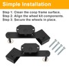 Chicken Coop Wheel Kit for Most Chicken Coops, Cages