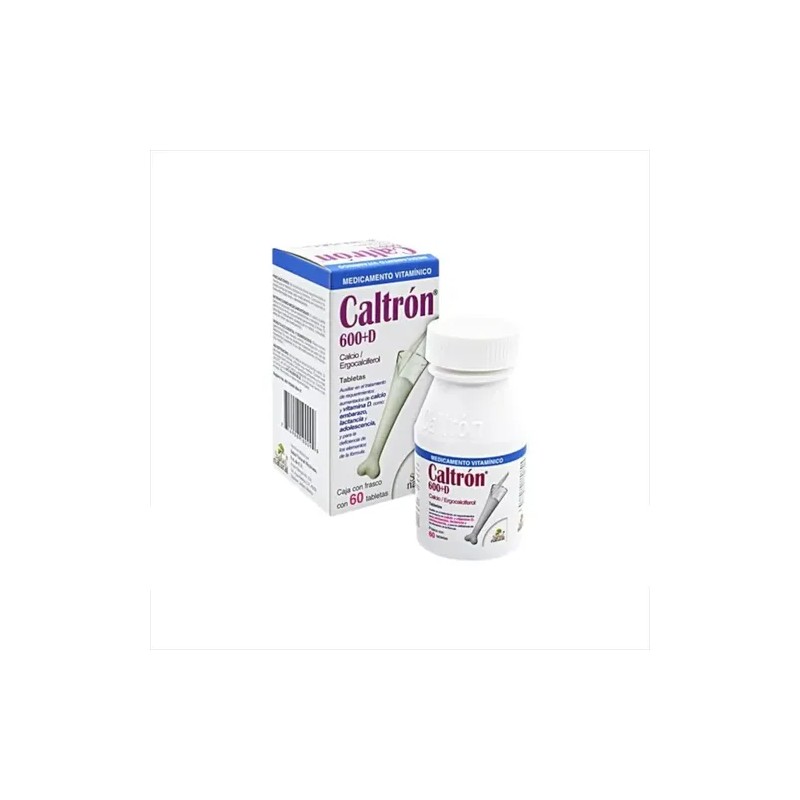 Caltron 600 D Salud Natural 60 Tabletas Calcio Vitamina D
