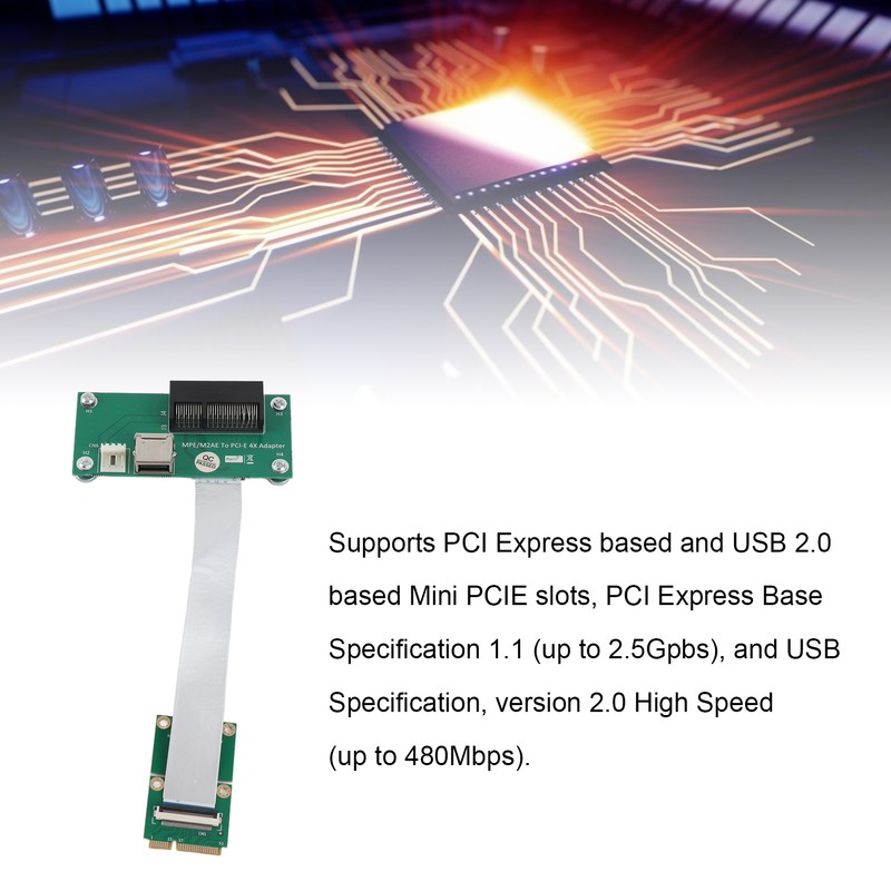 Mini PCIE to PCIE Express 4X USB Adapter Card PCB