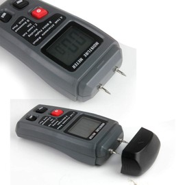 Aofan Digital Wood Moisture Meter 0-99.9％ Handheld Moisture Tester Detector Humidity Measuring with Water Leak Detector and Thermometer for for Wood & Building Materials