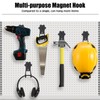 GUNPJONE Strong Garage Magnetic Hooks, 2Pcs Large Heavy Duty Magnetic