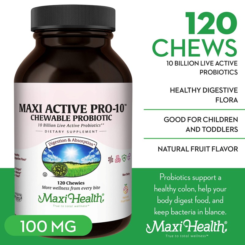 Maxi Health Active Pro-10 Kids Probiotic Chewables – 15 Strains