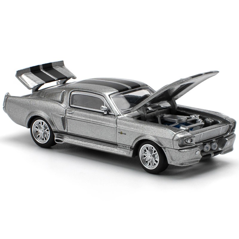 DCD Shelby Mustang GT500 1/64 Diecast Model Car Gray Metallic