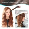 Hairdressing Head, Soft Synthetic Hair Hairdressing Head 24 Inch Professional