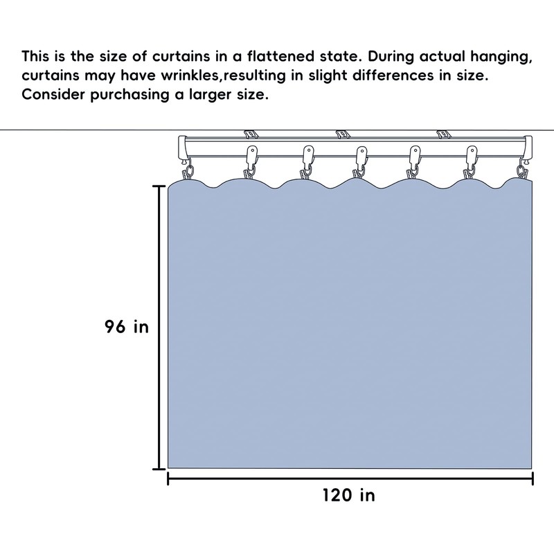 MaKefeile Room Divider Curtains with Flexible Ceiling Curtain Tracks Set,100%